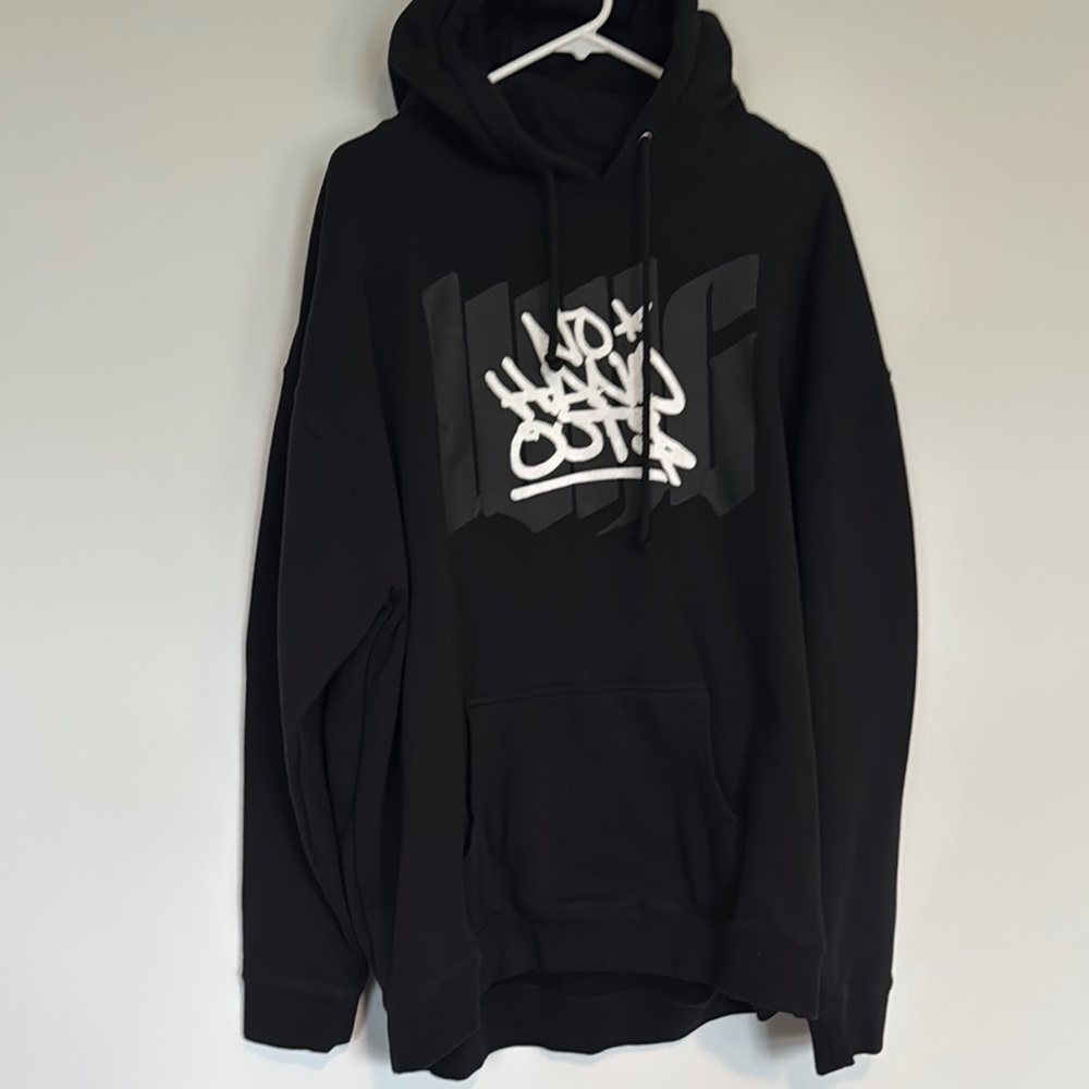 Flag Nor Fail Black Hoodie with White Graphic